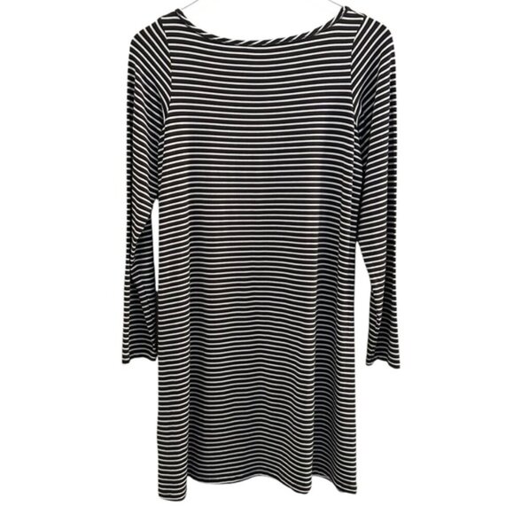 Yala | Gray And White Stripe Shift Dress Size Small - Picture 4 of 7